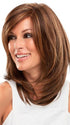 SANDRA by Jon Renau in 6F27 CARAMEL RIBBON | Brown with Light Red-Gold Blonde Highlights & Tips