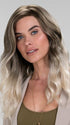 Sarah by Jon Renau in S18-60/102RO SOLSTICE | Dark Natural Ash Blonde roots to midlength, pure white with Pale Platinum Blonde midlength to ends