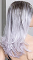 SAVELLI in color WHITE LAVENDER TIPPED | Icy platinum with Lavender Undertones Intensifying Towards the Tips with Shaded Roots