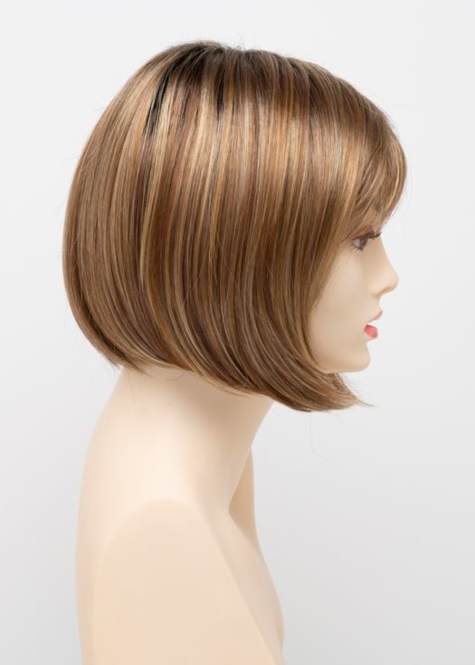 GOLDEN NUTMEG | Medium Brown roots with overall Warm Cinnamon base and Golden Blonde highlights