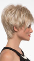 Asymmetric and feathered | Shari by Envy is a short, trendy, and chic synthetic wig. 