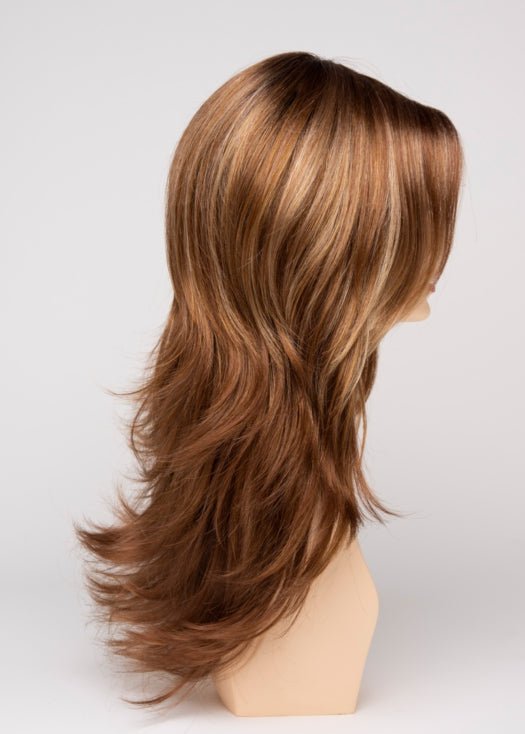 CREAMED COFFEE | Medium Brown roots and base with Cinnamon and Golden Blonde highlights