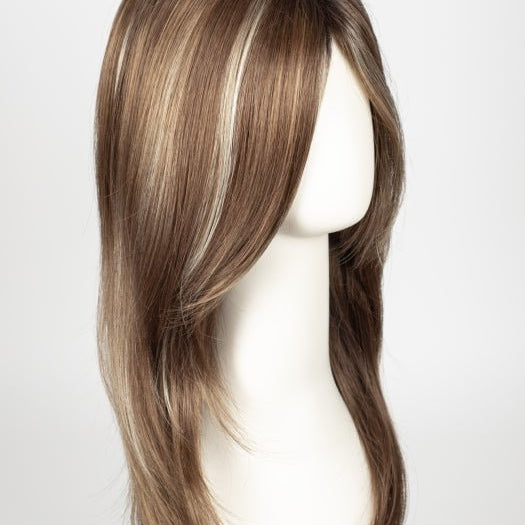 ALMOND SPICE-R | Rooted Dark Brown with Medium Brown Base with Honey and Platinum Blonde Highlights