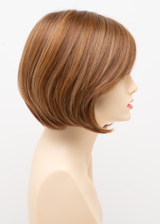 GOLDEN NUTMEG | Medium Brown roots with overall Warm Cinnamon base and Golden Blonde highlights