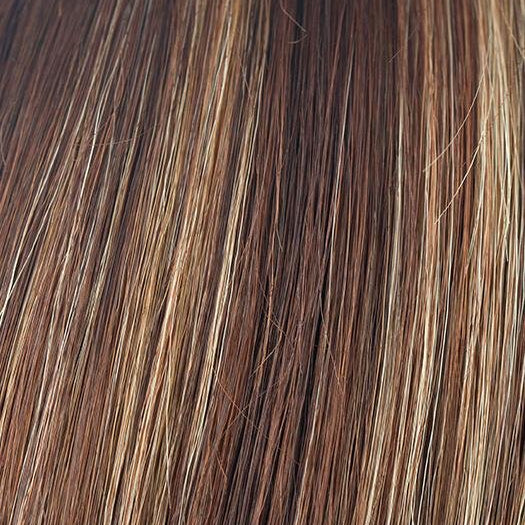 AUBURN-SUGAR | Medium Auburn base with a Dark Strawberry Blonde highlight