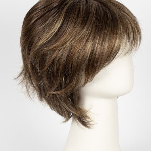 ALMOND ROCKA-R | Dark Golden Brown Base with Strawberry Blonde and Bright Cooper Blended Highlights and Deep Brown Roots