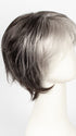 MIDNITE PEARL | Darkest Brown Base Blended with Silver and Dramatic Silver Bangs 
