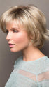 Short face flattering bob with feathered layers and wispy ends