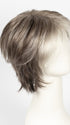 SANDY SILVER | Medium Brown Transitionally Blending to Silver and Dramatic Silver Bangs