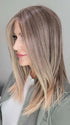 Natalie @vanish.into.thin.hair wearing SLEEK by ELLEN WILLE in color POWDER BLONDE TIPPED | Light Brown and Lightest Ash Blonde with Red Violet Blended with Pale Pink and Lighter Tipped Ends