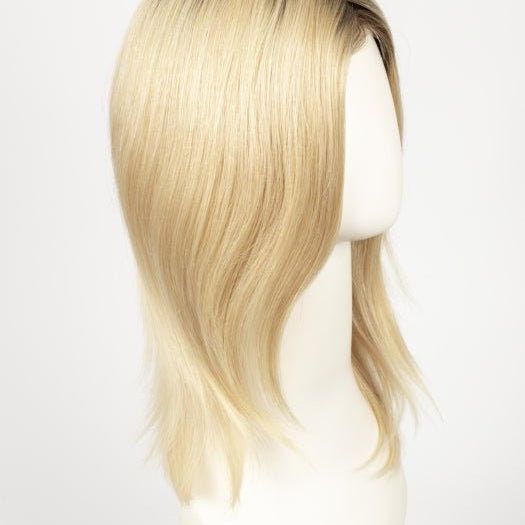 CHAMPAGNE ROOTED | Light Beige Blonde, Medium Honey Blonde, and Platinum Blonde blend with Dark Roots