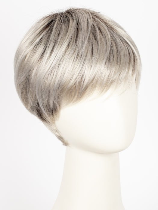 Silver Blonde Rooted  Medium Honey Blonde, Light Ash Blonde, and Lightest Reddish Brown blend with Dark Roots