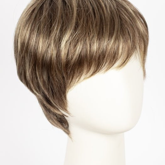 BERNSTEIN ROOTED | Light Brown Base with Subtle Light Honey Blonde and Light Butterscotch Blonde Highlights and Dark Roots