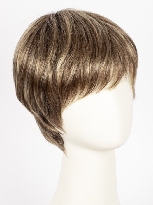 BERNSTEIN ROOTED | Light Brown Base with Subtle Light Honey Blonde and Light Butterscotch Blonde Highlights and Dark Roots