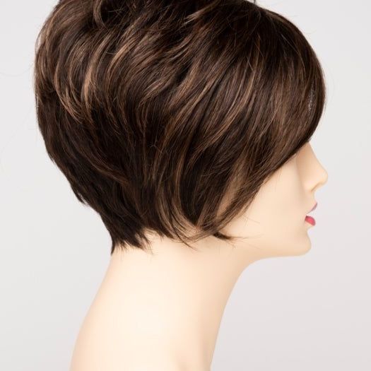 AMARETTO-CREAM | Dark Brown roots with overall Medium Brown base with Honey Blonde highlights