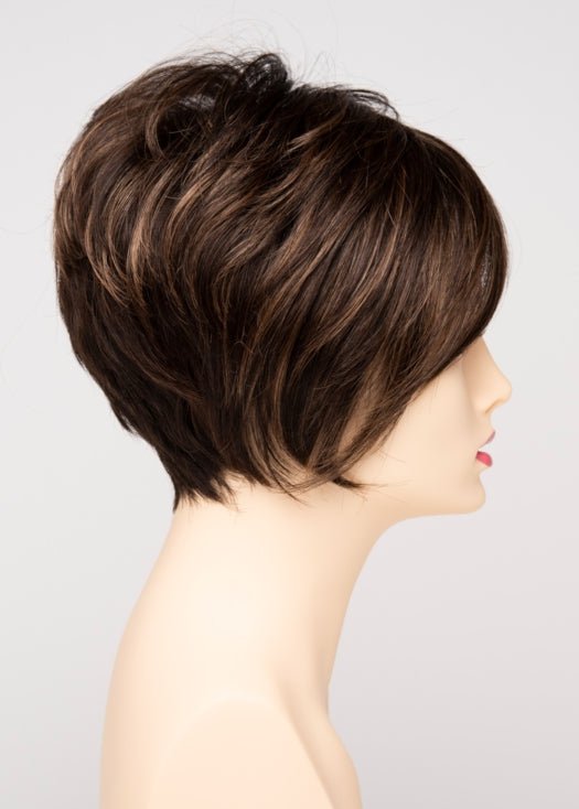 AMARETTO-CREAM | Dark Brown roots with overall Medium Brown base with Honey Blonde highlights