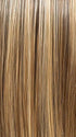 EL17/23/R8 | Pale Auburn Beige Blonde Blend, Rooted Medium Brown, Highlighted Light Blonde with face framimg highlights