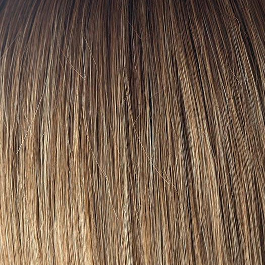 MACADAMIA-LR | Dark brown with beige blonde ends and Dark Brown Roots