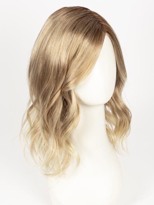 27T613S8 SHADED SUN | Medium Natural Red-Gold Blonde & Pale Natural Gold Blonde Blend and Tipped, Shaded with Medium Brown