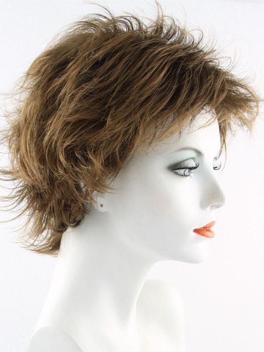 8/27T Light Chestnut Brown Blended with Strawberry Blonde, Strawberry Blonde Tips