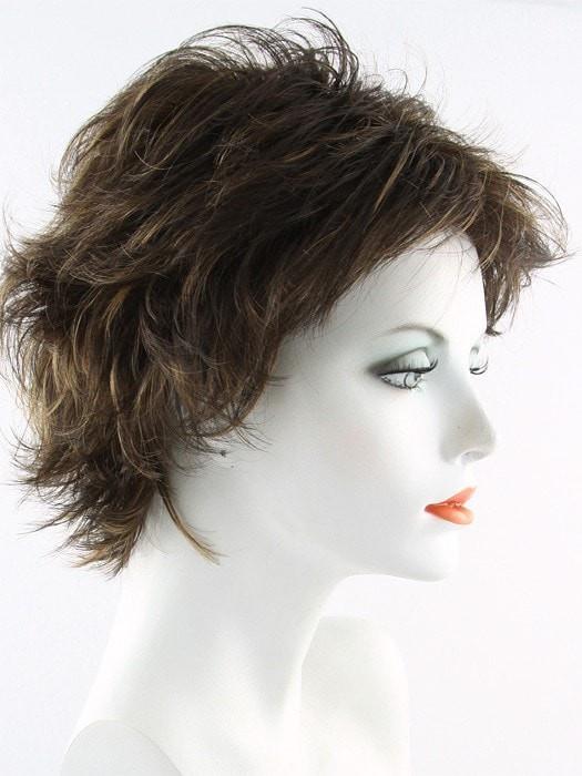 6/28F Medium Chestnut Brown Frosted with Strawberry Red