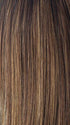 ALMOND SPICE R | Rooted Dark Brown with Medium Brown Base with Honey and Platinum Blonde Highlights