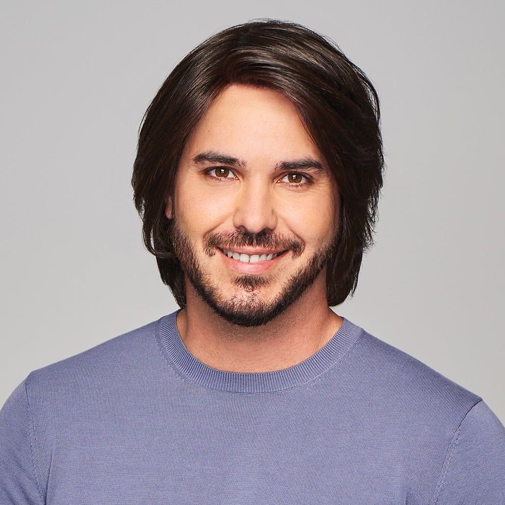 SHARP MONO LACE FRONT MEN&#x27;S WIG - TWC- The Wig Company